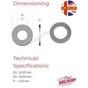 1 x 9/16" Aluminium UNF Washer Crush Sealing Flat Ring - Industrial, DIY