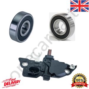 Alternator Spare / Repair Kit For Bosch Type - Regulator + Set of 2 Bearings