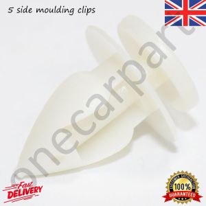 5 Door Sill Cover Interior Trim Panel White Clips For Renault 21 1986-1995