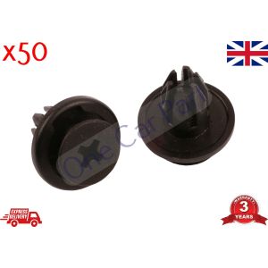 50 x Plastic Clips For Mini Wheel Arch Lining Bumpers Sideskirt Trim