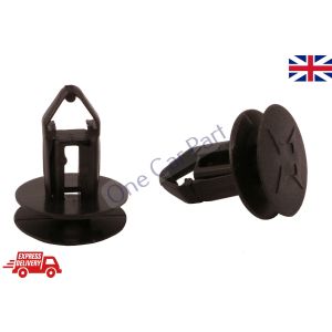 8mm Push Fit Plastic Clips- Renault Kadjar Grille & Wheel Arch Lining Clips