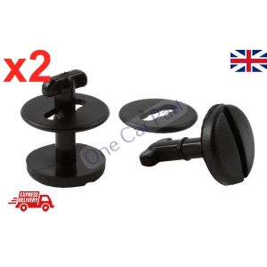 2x BMW Floor Mat/Carpet Clips E36,46,38,39 Series Twist Lock w/Washers in Black
