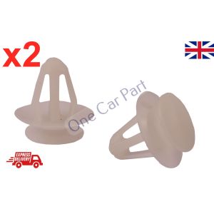 2x 8mm CLIP For VAUXHALL ASTRA DOOR CARD PANEL COVER WING MIRROR PLASTIC WHITE