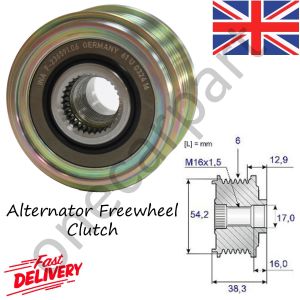 Overrunning Alternator Pulley Clutch For Peugeot 407, 5008, 607, 807, 2000 on