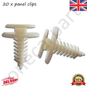 20 x White Plastic Door Interior Trim Panel Clips For Lancia Lybra SW Y Ypsilon
