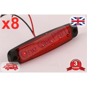 8x 6 Led Truck Side Marker Indicator Light Lamp 12v Red E certified high Quality