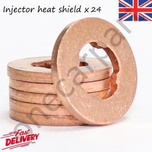 24 x Fuel Injection Copper Heat Shields For BMW X3 1.8d 2.0d 3.0d 3.0sd 3.5dx