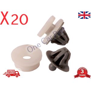 20x RENAULT TRAFIC DOOR CARD PANEL TRIM CLIPS INTERIOR MK2 TRAFFIC Grey