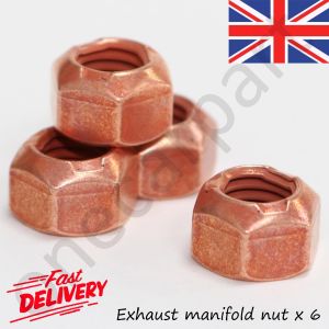 6 x M8 Exhaust Manifold Nuts For BMW Series 1 2.0 2.0L 2004 to 2013