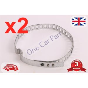 2x UNIVERSAL STAINLESS STEEL CLAMP CLIP FOR DRIVESHAFT CV JOINT BOOT KIT 7x420mm