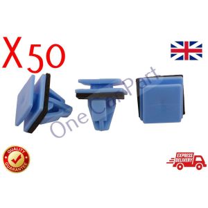 50 x Blue Panel Clips Side Sill Moulding Plastic For Hyundai Kia 87758-3L000