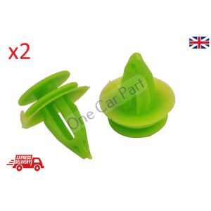 2x Mercedes Trim Clips- Green Interior Door Card Panel Trim Clips Fasteners