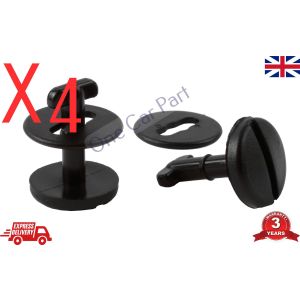 4x BMW Floor Carpet Mat Clips E36 E46 E38 E39 Series- Twist Lock + Washers