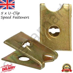 5 x No12 U-Clip Speed Fastener Spire Nut Captive Clips - Auto, DIY, Industrial