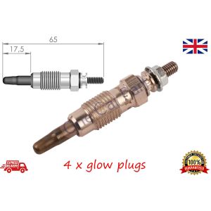 4 x Diesel Heater Glow Plugs For Ford Escort Box, Classic, MK6, 1.8D, 1995-2001