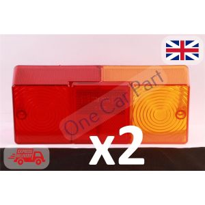 2x Massey Ferguson 240,250,265,275,290 Tractor Rear Tail Brake Light Lamp Lens