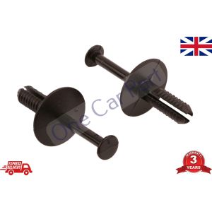 1x BUMPER RIVET TRIM CLIPS BLACK PLASTIC Fits VAUXHALL CORSA ASTRA VECTRA ZAFIRA