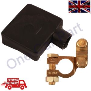 12V Negative Battery Terminal Connector Clamp Plus Cover - Universal - Car, Van
