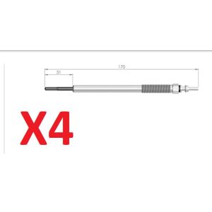 4X Glow Plugs MITSUBISHI TRITON 2.5D 2011 0250523002 1820A020 1820A009 New