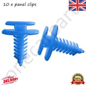 10 x Blue Plastic Door Interior Trim Panel Clips For Fiat Palio, Panda, Punto