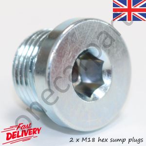 2 x Oil Sump Sealing Plugs M18x1.5mmx16mm For BMW X5 4.4L 4.8L, X5 X6 xDrive