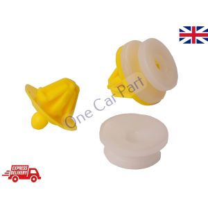 1x YELLOW CLIP FOR RENAULT TRAFIC DOOR CARD PANEL TRIM INTERIOR MK2