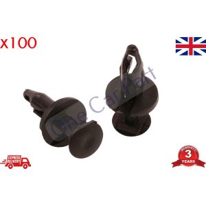 100 x Wheel Well Push Type Retainer Clips For Ford GM Chrysler 21077123