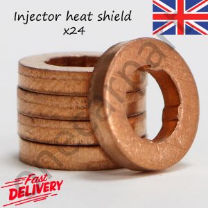 24x Fuel Injection Copper Heat Shields For Audi A8 4.0 4.0L TDi Quattro 2003-05