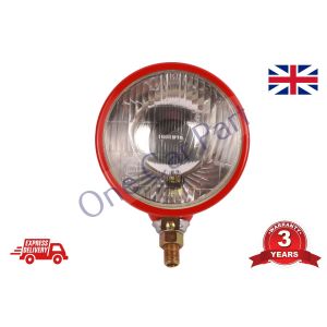 1 x Universal 6" Red Tractor Lamp Headlight Worklight E Certified 12V