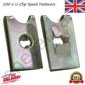 100 x No10 U-Clip Speed Fastener Spire Nut Captive Clips, Auto, DIY, Industrial