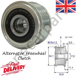 535005910 Alternator Freewheel Clutch For Peugeot Boxer, 2.0 2.0L, HDi, 2002 on