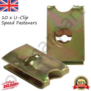 10 x No14 U-Clip Speed Fastener Spire Nut Captive Clips - Auto, DIY, Industrial