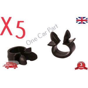 5x PEUGEOT BMW CABLE PIPE CLAMP WIRES WIRING LOOM HARNESS CLIP HOLDER