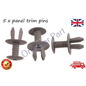 5 x Trim Panel Lining Clips Dark Grey For Seat Toledo Leon XL Skoda Yeti Rapid