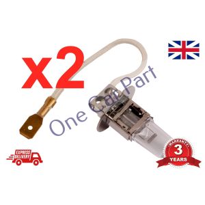 2 x H3 453 CAR HALOGEN SPOT LAMP MAIN BEAM FOG LIGHT CAR BULB 12V 55W PK22s