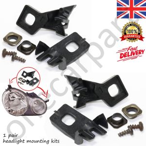 Pair Headlight Mount Repair Kits Driver & Passenger Sides For VW Polo 2001-2018