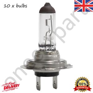 10 Bosch Halogen Headlight Bulbs 12V H7 For Almera Mk2 2000-06, Qashqai 2007-13