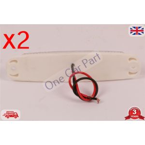 2x 12V SMD 6 LED White Clear SIDE MARKER LIGHT POSITION TRUCK TRAILER Quality