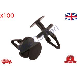 100 x Plastic Trim Clips Bumper Splitter Wheel Arch Lining Cover Clips Fits Ford