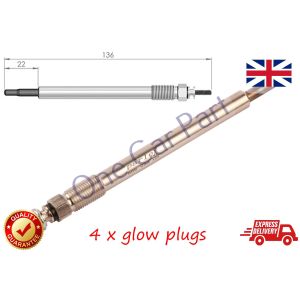 4 x Diesel Heater Glow Plugs, Pencil Type Preheater For Perkins Engines