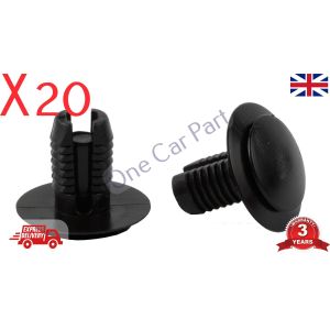 20x Plastic Trim Clips- Mercedes Bumper, Grille, Wheel Arch Lining & Side Skirt